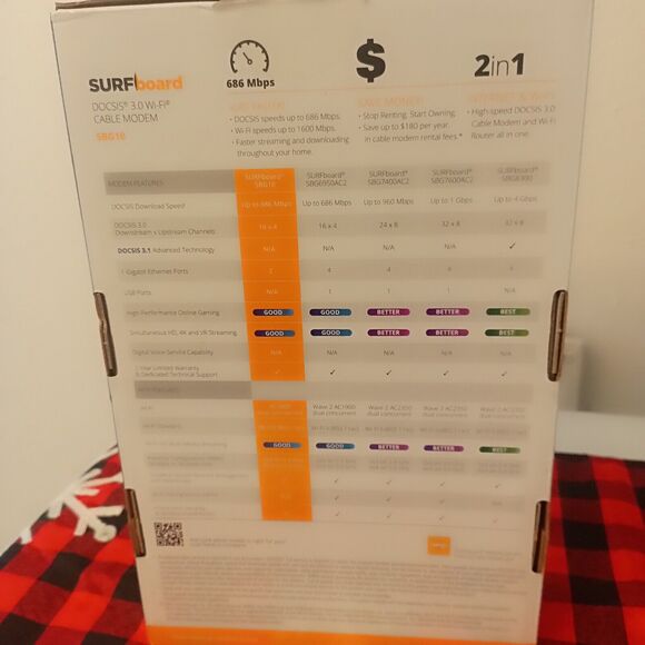 Arris Surfboard Wifi Cable Modem SBG 10 - Picture 3 of 4
